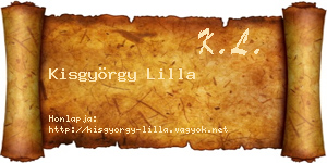 Kisgyörgy Lilla névjegykártya